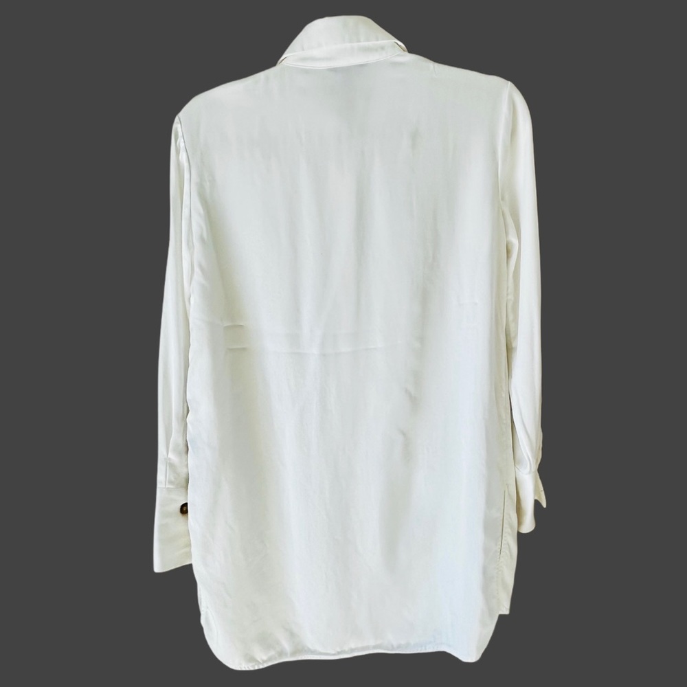 Massimo Dutti White Button Down Tunic, Size Us 2. - image 2
